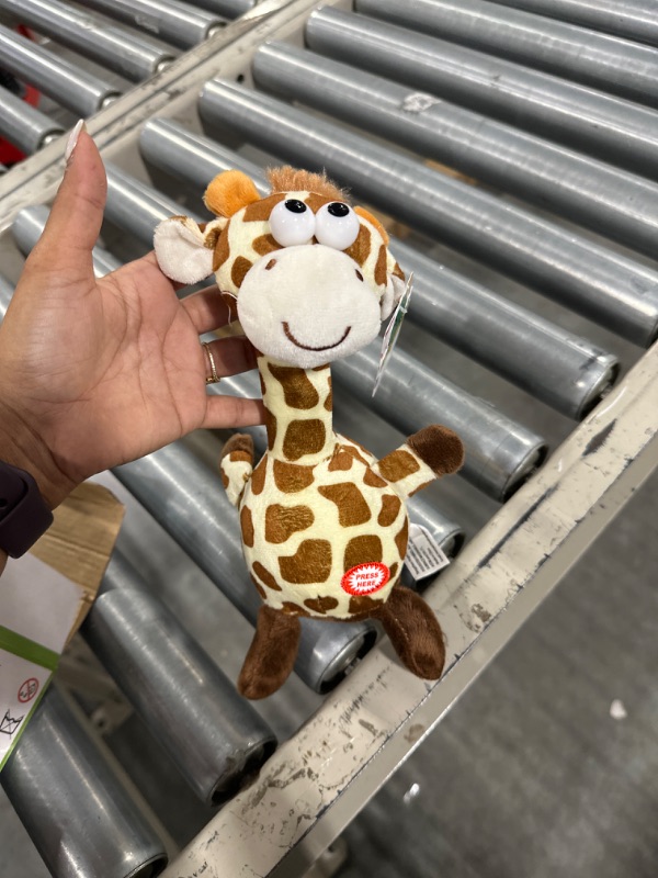 Photo 1 of Hopearl Talking Giraffe Repeats What You Say Shaking Head Electric Interactive Animated Toy Speaking Plush Buddy Birthday Festival for Toddlers, 9.5'' 01 Giraffe