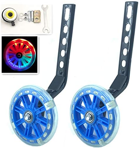 Photo 1 of a Pair of Children's Bicycle Riding Flash Silent Training Wheels, Suitable for 12-20 inch Single Speed Bicycles