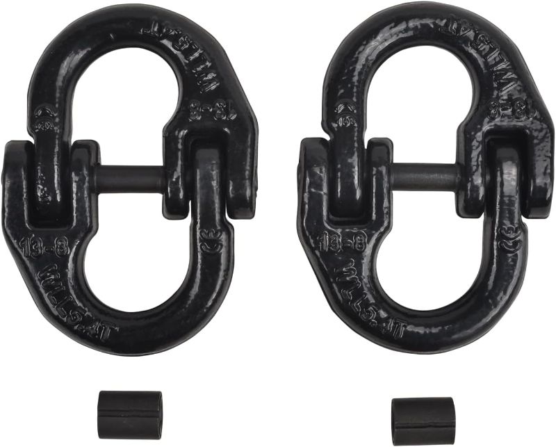 Photo 1 of 1/2" Grade 80 Alloy Steel Hammerlock Coupling Link, Tow Hitch Hammer Lock Safety Trailer Chain Adapter Connector Link for Heavy Super Duty Truck Chain Hitch, 12000 Lbs Work Load Limit - Black

