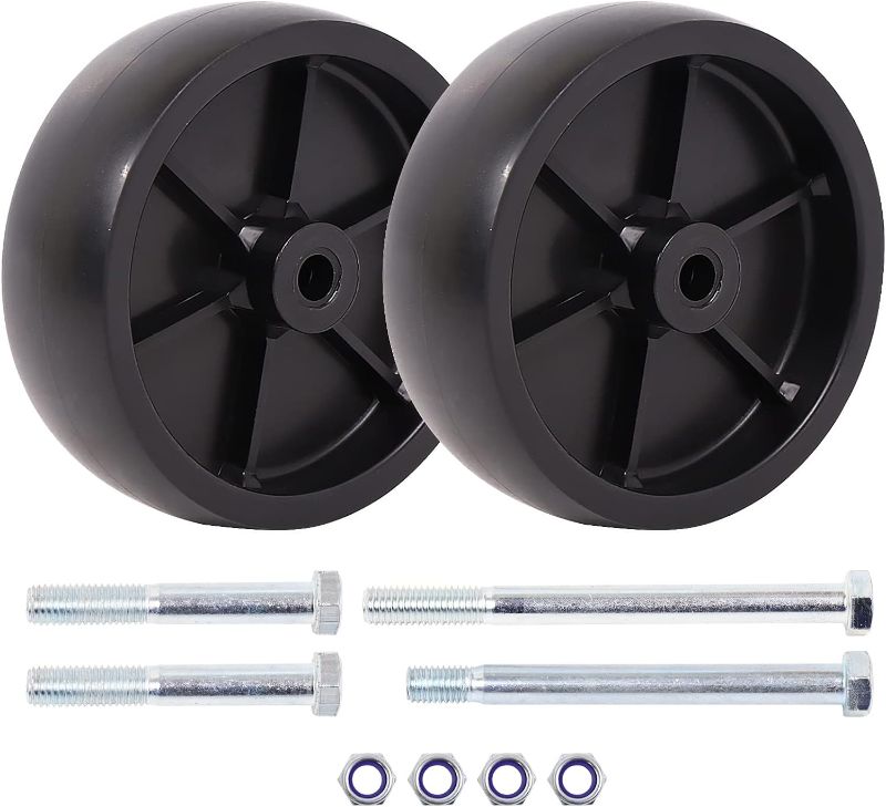 Photo 1 of 2 Pack 6" Boat Trailer Jack Wheels - Universal Caster Wheel Replacement Boat Trailer Jack with 1 or 2 Wheels, Includes Mounting Hardware
