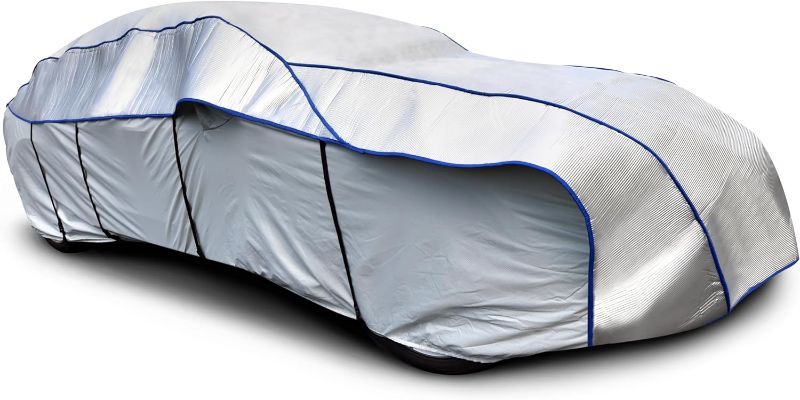 Photo 1 of Budge Hail Jacket Car Cover, Hail-Resistant, Outdoor, Heavy Duty, Hail Jacket fits Sedans up to 200", Gray
