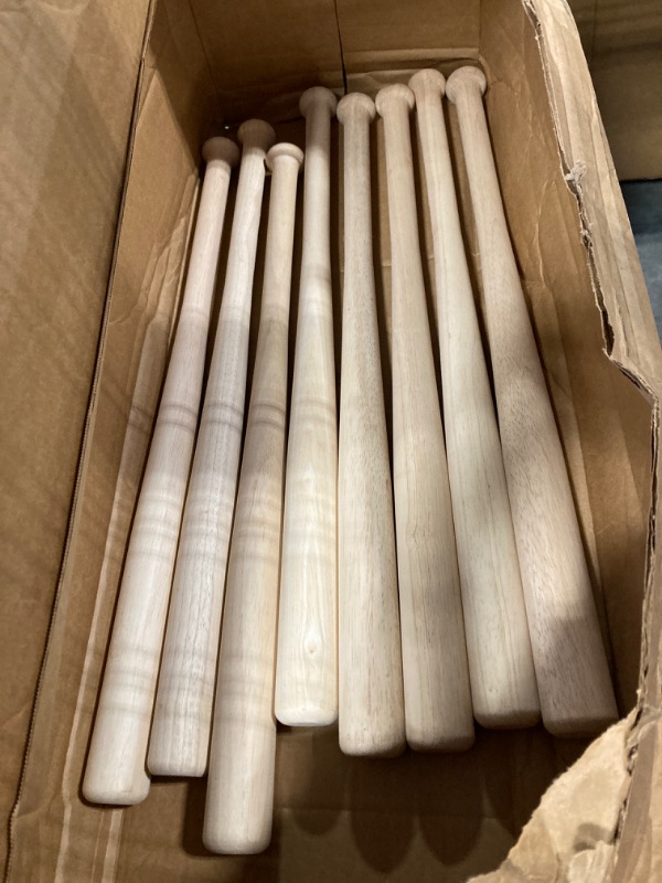 Photo 2 of ** $48 retail price for 4, comes with 8**
8 Beech Wood Baseball Bat 27 Inch 23 Oz Wood Bat Self Defense Softball Bat Unfinished Mini Baseball Bats for Adult Kids Ball Sports Self Defense Training Painting DIY Craft Projects
