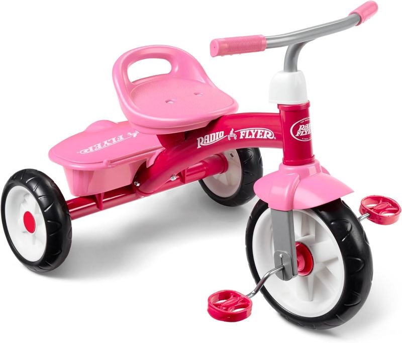 Photo 1 of ** missing helmet**
Radio Flyer Pink Rider Trike, Outdoor Tricycle for Toddlers Age 3-5 (Amazon Exclusive)

