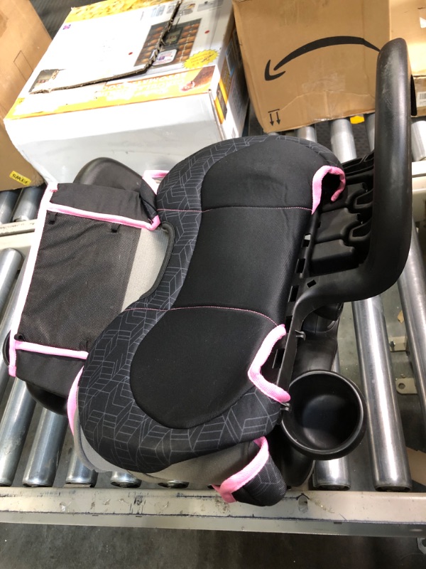 Photo 3 of Evenflo GoTime LX High Back Booster Car Seat High Back Terrain Pink