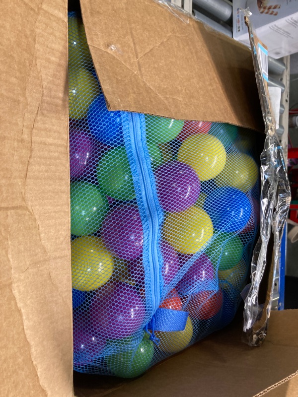 Photo 3 of 200 Ball Pit Balls for Kids – Plastic Ball Refill Pack for Kids | Phthalate and BPA Free Non-Toxic Plastic Ball Pack | Reusable Storage Bag with Zipper – Sunny Days Entertainment