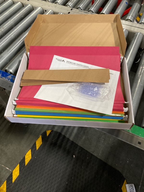 Photo 3 of 25 Blue Summit Supplies Legal Size Hanging File Folders, Expandable, 2” Expansion for Extra Capacity, Assorted Colors, 25 Pack