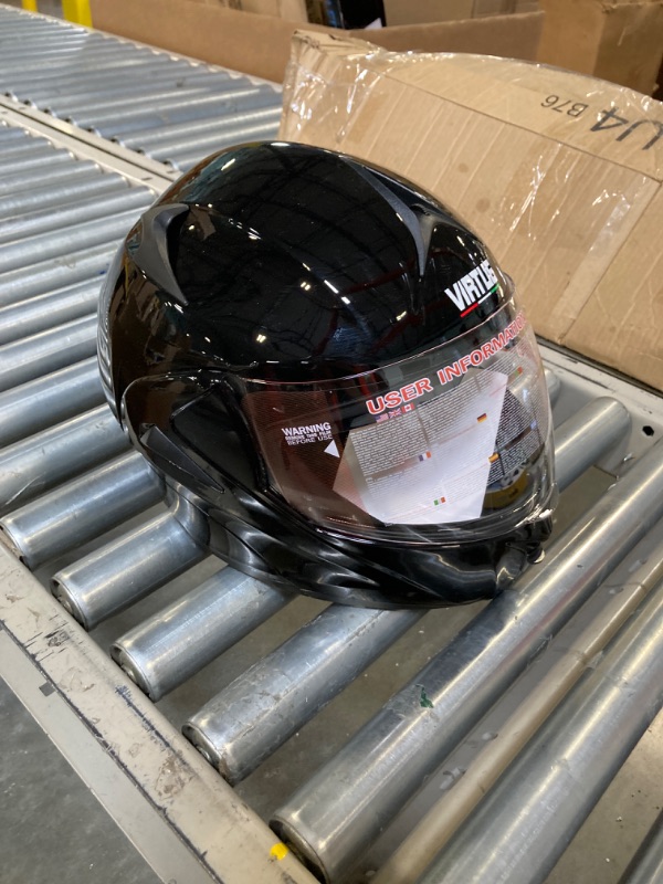 Photo 1 of Motorcycle Bluetooth Modular Helmet, DOT Approved Dual Visor Full Face Flip up Bluetooth Integrated Motorcycle Helmets for Adults Men Women Gloss Black ?X-Large