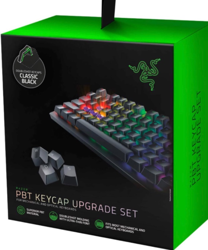 Photo 1 of Visit the Razer Store
4.4 4.4 out of 5 stars 5,391
Razer Doubleshot PBT Keycap Upgrade Set for Mechanical & Optical Keyboards: Compatible with Standard 104/105 US and UK layouts - Classic Black