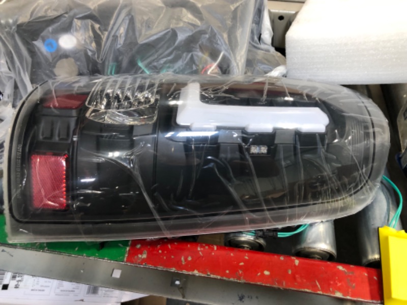 Photo 1 of DWVO Tail Lights Assembly Compatible with 1999-2006 Chevy Silverado 1500/2500/3500, 2007 Chevy Silverado Classic, 1999-2002 GMC Sierra 1500/2500/3500 Tail Lights Replacement Tail Lamps LED Beads - Smoke Lens***USED*** ONE OF THE HEADLIGHTS IS DAMAGED*** 