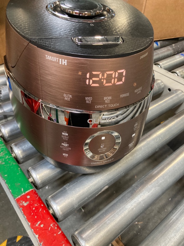 Photo 3 of **FOR PARTS**CUCKOO CRP-JHR0609F | 6-Cup (Uncooked) Induction Heating Pressure Rice Cooker | 13 Menu Options, Auto-Clean, Voice Guide, Made in Korea | Copper (6 CUP)
