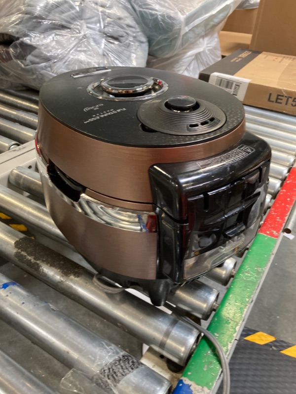 Photo 7 of **FOR PARTS**CUCKOO CRP-JHR0609F | 6-Cup (Uncooked) Induction Heating Pressure Rice Cooker | 13 Menu Options, Auto-Clean, Voice Guide, Made in Korea | Copper (6 CUP)
