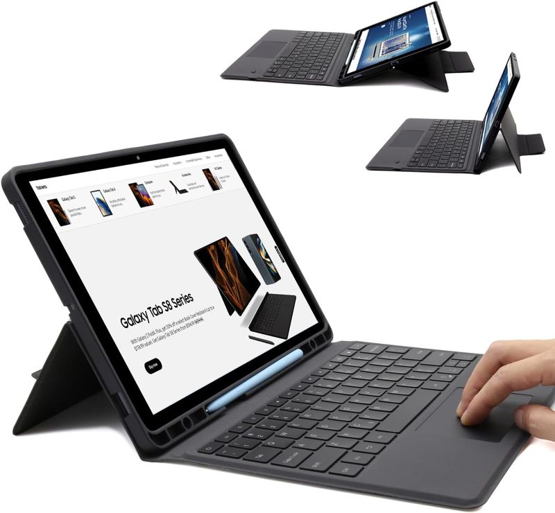 Photo 1 of for Samsung Galaxy Tab S7 FE/S8+/S7+ Plus 12.4" Keyboard Case : Smart Touch Backlit Keyboard Case with Kickstand & S-Pen Holder for 12.4 inch Samsung Galaxy Tab S8 Plus/S7 FE/S7 Plus