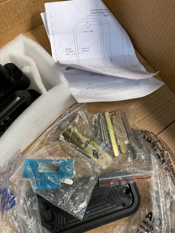 Photo 1 of VEVOR Mechanical Keyless Entry Door Lock, 14 Digit Keypad, Water-Proof Zinc Alloy, Embedded Outdoor Gate Door Locks Set with Keypad and Handle, Easy to Install, for Garden, Garage, Yard, Storage Shed Embedded-Single Side Keyboard