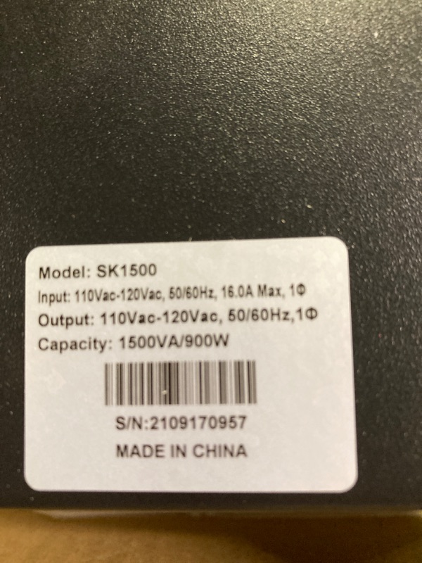 Photo 3 of 1500VA UPS Battery Backup 900W Intelligent LCD Battery Backup and Surge Protector,Uninterruptible Power Supply,Battery Backup for Computer SK1500 2.0