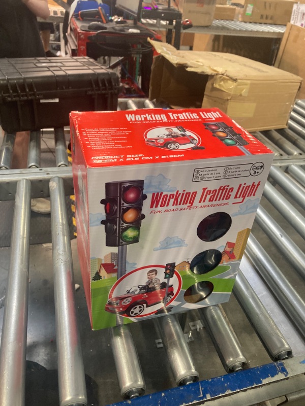 Photo 1 of Children Traffic Light Kids Traffic Lamp Toy Stoplight Traffic & Crosswalk Signal with Light & Sound - 4 Sided, Over 2 Feet Tall (A) Grey