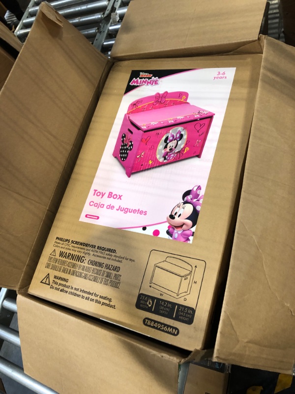 Photo 1 of Delta Children Deluxe Toy Box, Disney Minnie Mouse