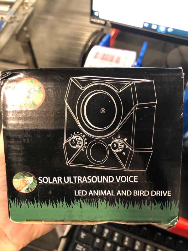 Photo 1 of 2024 Solar Ultrasonic Animal Repellent, Outdoor Powered Squirrels Deterrent with Motion Sensor,Sound and LED Flashing,Waterproof Deer Repeller,Animal Repellent for Cat Dog Bird Skunk Rabbit Wild F1