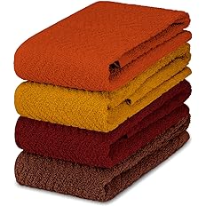 Photo 1 of DecorRack 4 Pack Large Kitchen Towels, 100% Cotton, 15 x 25 Inch Absorbent Dish Drying Cloth, Perfect for Kitchen, Hand Towels, Assorted Colors (Set of 4)
