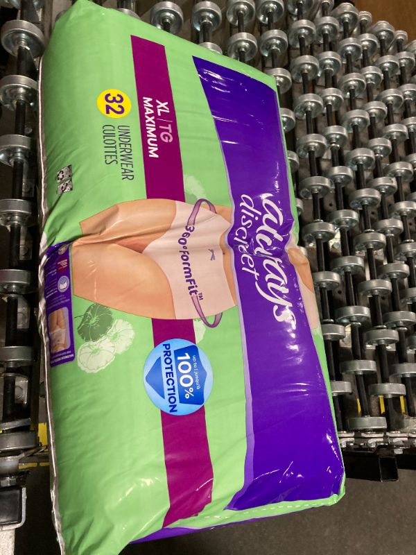 Photo 1 of Discreet Incontinence Underwear for Women SIZE:XL | Includes 1, 32 Count Pack of Discreet Incontinence Postpartum Underwear SIZE:XL:TG Maximum Absorbency, Disposable ***USED*** 