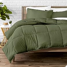 Photo 1 of Bare Home Comforter Set - Queen Size - Ultra-Soft - Goose Down Alternative - Premium 1800 Series - All Season Warmth (Queen, Cypress Green)
