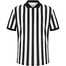 Photo 1 of allentian Referee Shirt Men, Official Referee/Umpire Jersey, Pro-Style Zipper Referee Uniform, Basketball, Football Ref Shirt
