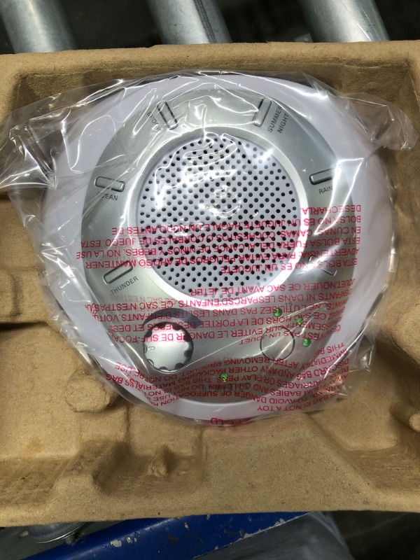 Photo 1 of Homedics SoundSleep White Noise Sound Machine, Silver, Small Travel Sound Machine with 6 Relaxing Nature Sounds, Portable Sound Therapy for Home, Office, Nursery, Auto-Off Timer, By Homedics