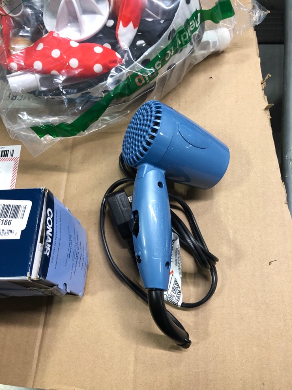 Photo 2 of **LIKE NEW**Conair Travel Hair Dryer with Dual Voltage, 1600W Compact Hair Dryer with Folding Handle, Travel Blow Dryer 1600 Watt