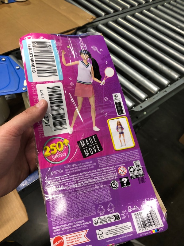 Photo 1 of **NEW OPEN**?Barbie Doll & Accessories, Career Tennis Player Doll with Racket and Ball 22 Inch
