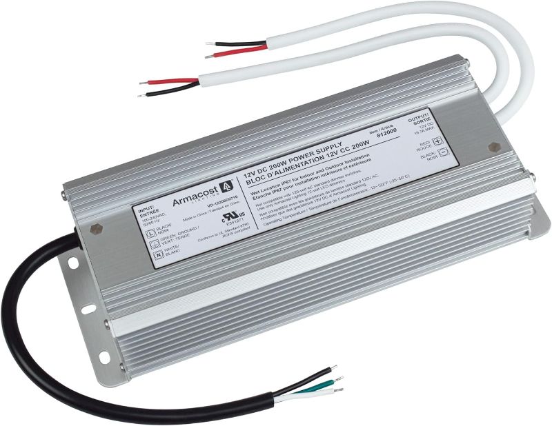 Photo 1 of **LOOKS NEW**Armacost Lighting 200-Watt Standard 12-Volt DC Power Supply 812000 200W 12V