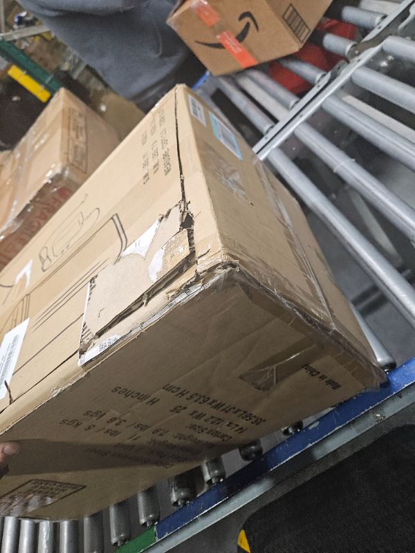 Photo 1 of **SEALED**iTouchless 13 Gallon Sensor Trash Can Battery-Free Automatic Bin with Odor Filter, for Kitchen and Office, Black and Stainless Steel, Ac Adapter ****USED***MISSING LID**** 