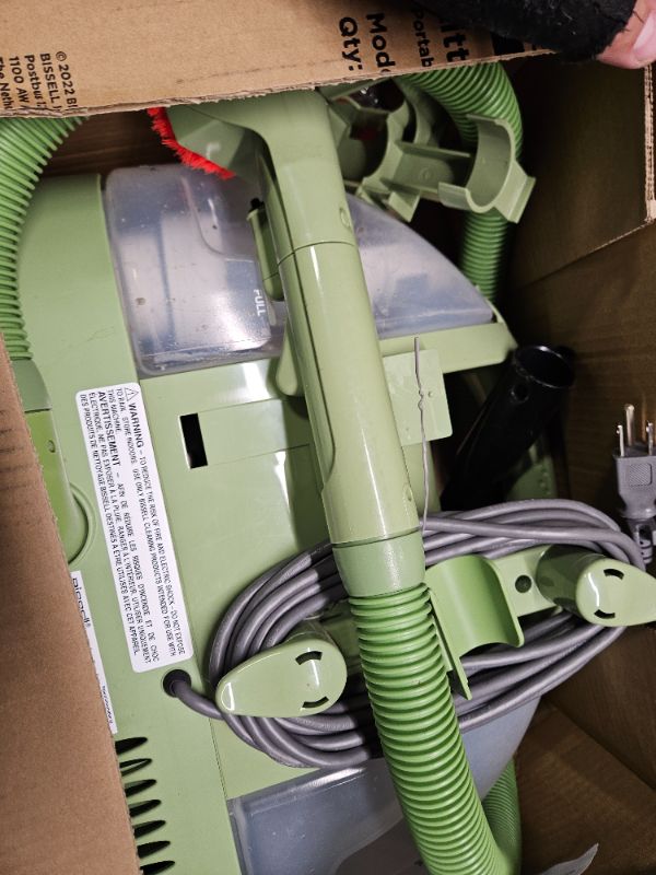 Photo 2 of **WELL USED**BISSELL Little Green Multi-Purpose Portable Carpet and Upholstery Cleaner, 1400B