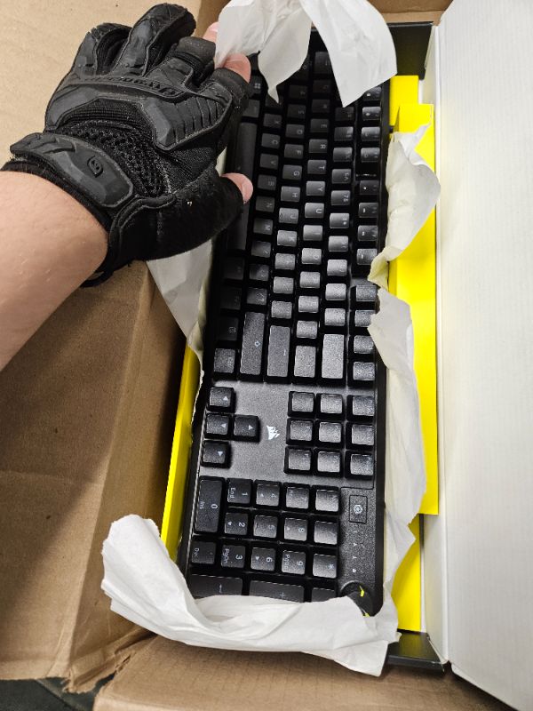 Photo 2 of CORSAIR K70 CORE RGB Mechanical Gaming Keyboard with Palmrest - Pre-lubricated Corsair MLX Red Linear Keyswitches - Sound Dampening - Media Control Dial - iCUE Compatible - QWERTY NA Layout - Black