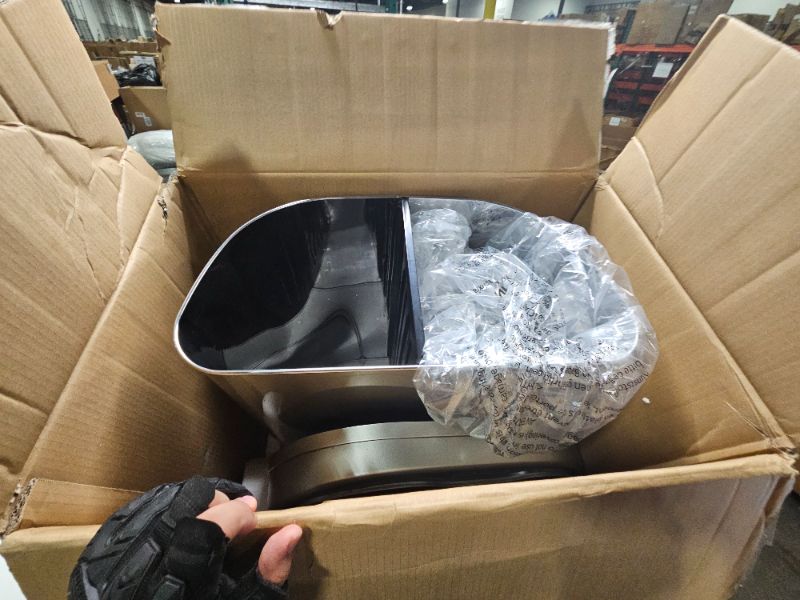 Photo 1 of **LIKE NEW**Amazon Basics Rectangular Recycling Trash Can with 2 Compartments - 60 Liter 60-Liter