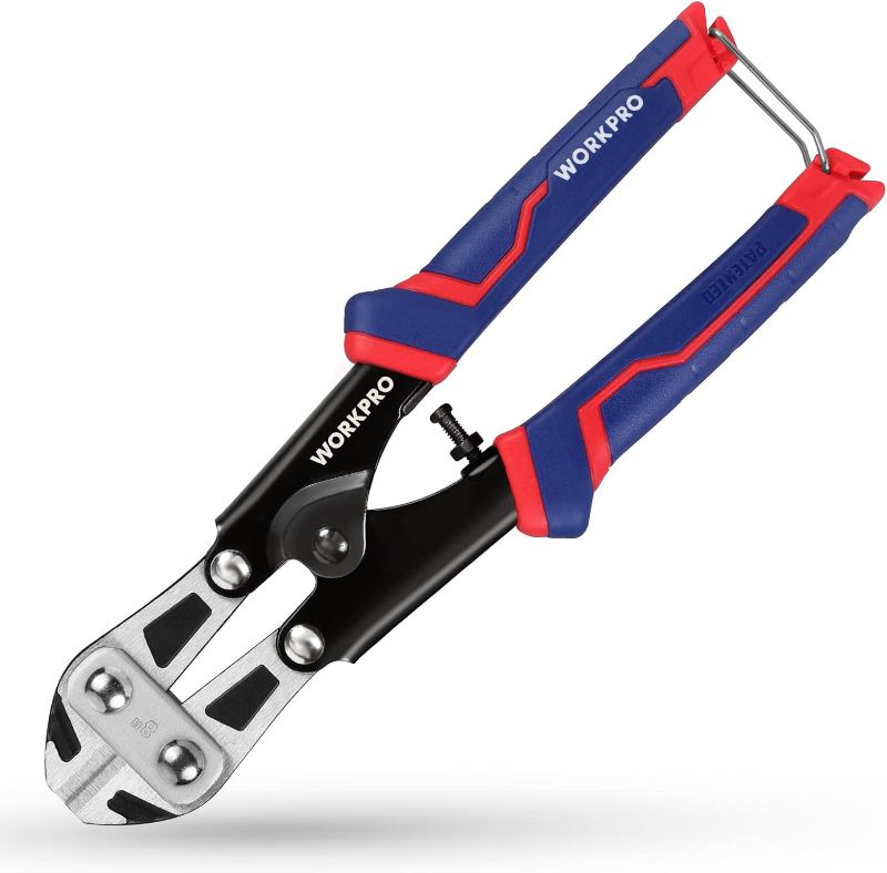 Photo 1 of WORKPRO Mini Bolt Cutter 8-inch, Spring Loaded Wire Cutters Heavy Duty with Soft Anti-slip Handle, Small Bolt Cutter, Wire Cable Cutter, Spring Snips Clippers (Upgrade Grip)
