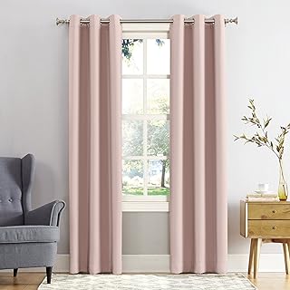 Photo 1 of **USED**BLUSH PINK  Blackout Extra Long Curtains 132 Inch Length 11 FT, Farmhouse Boho Window Curtain Panels for Living Room, Back Tab Vertical Tall Drapes Track System (50x132, 2 Pcs, Ivory/Cream Color) 50"W x 132"L Natural