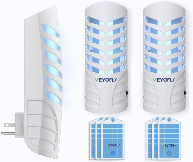 Photo 1 of **NO REFILLS**VEYOFLY Indoor Flying Insect Trap - Plug-in Fruit Fly, Gnat and Mosquito Trap With Refills - Odorless Bug Light for Home
