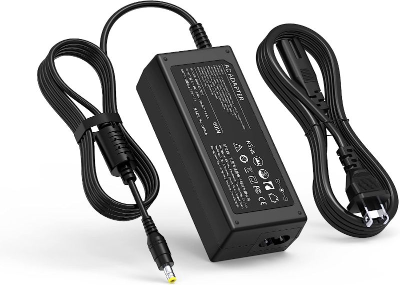 Photo 1 of 12V AC/DC Adapter LED LCD Charger for AOC Monitor 16" 20" 22" 23" 24" 27" ; HP 2011X 2211X 2311X Replacement Switching Power Supply Cord