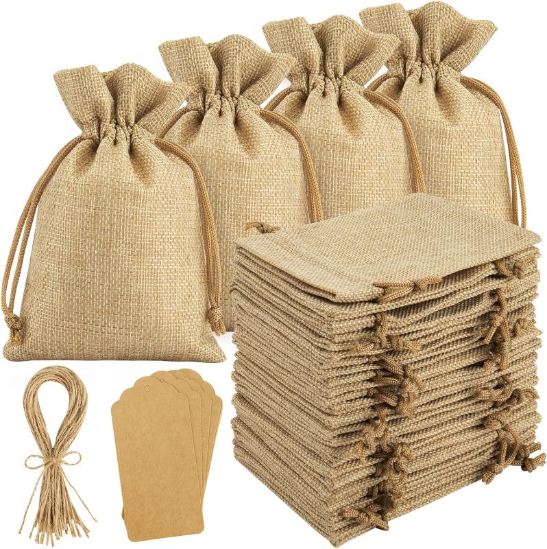 Photo 1 of 25PCS Burlap Gift Bags 