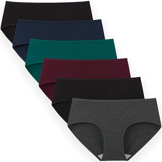 Photo 1 of INNERSY Womens Underwear Cotton Hipster Panties Regular & Plus Size 6-Pack
