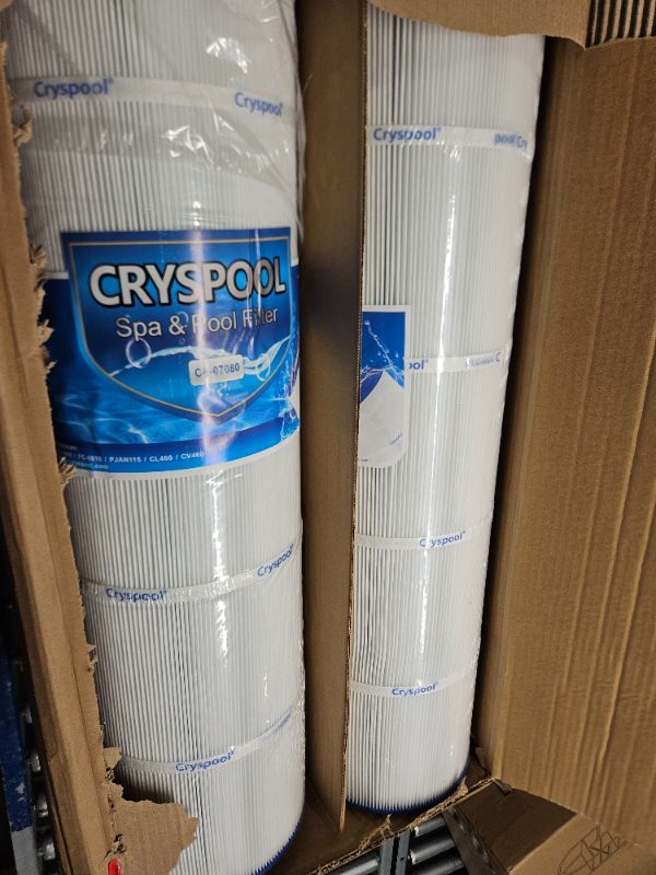 Photo 2 of ***** MAJOR DAMAGED******Cryspool Pool Filter Compatible with CCP420,PCC105-PAK4,Unicel C-7471, R173576,178584, Clean and Clear Plus 420, Filbur FC-6470,4 Pack