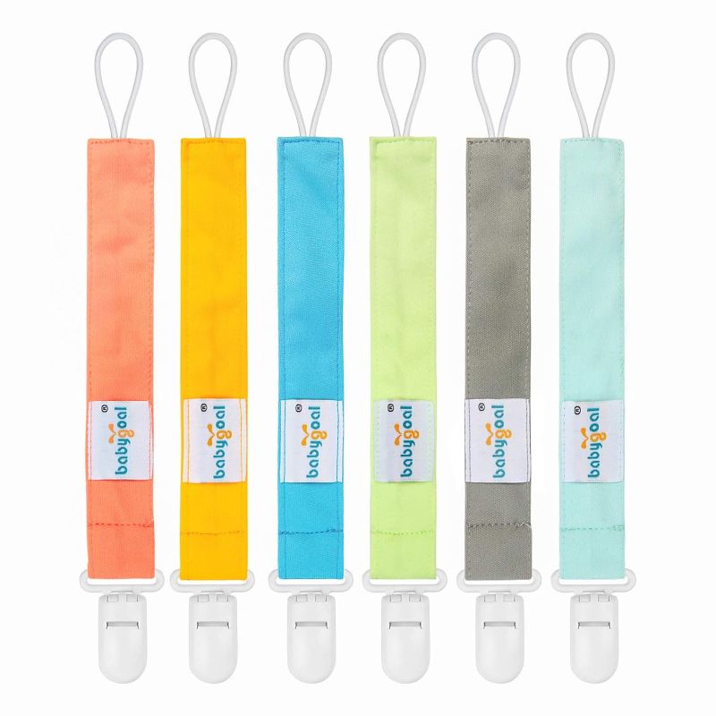 Photo 1 of Babygoal Neutral Pacifier Clips, 6 Pack Paci Holder Clips for Boys and Girls Fits for Most Baby Pacifier, Binky Styles,Teethers and Toys 6PS10
