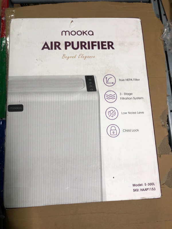 Photo 1 of **NEW** Air Purifiers for Home Large Room up to 1500ft², H13 HEPA Air Filter for Pets Hair Dander Smoke Pollen Dust, Ozone Free, Portable Air Purifiers for Bedroom Office Living Room, E-300L, White