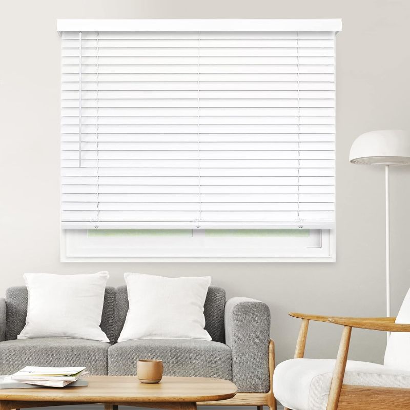 Photo 1 of **NEW***CHICOLOGY Faux Wood Blinds , Window Blinds , Wood Blinds , Window Shades , Window Treatments , Blinds & Shades , Window Shades For Home , Wooden Blinds , Basic White , 22"W X 72"H 22"W X 72"H Basic White