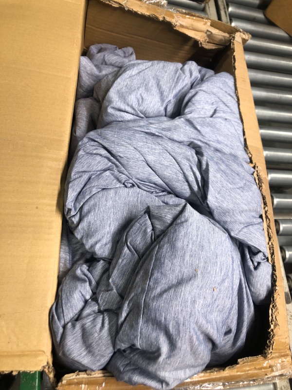 Photo 1 of Bedsure Full Comforter Set Kids - Blue Full Size Comforter, Soft Bedding for All Seasons, Cationic Dyed Bedding Set, 3 Pieces, 1 Comforter (82"x86") and 2 Pillow Shams (20"x26"+2") Full 20 - Blue