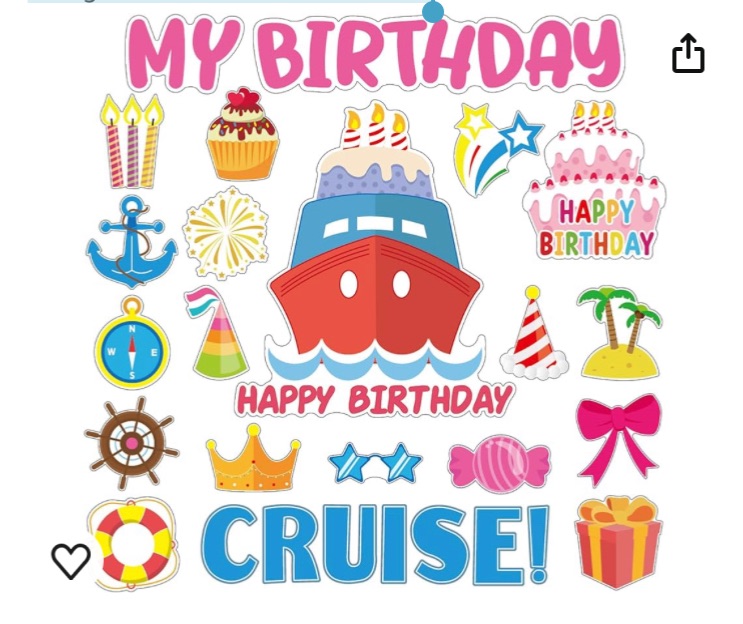 Photo 1 of 27 Pcs Birthday Cruise Door Magnets Decorations Funny Cruise Ship Door Magnets Magnetic Reusable Cruise Magnet for Happy Birthday Cabin Door Ship Carnival Refrigerator Office Car Accessories