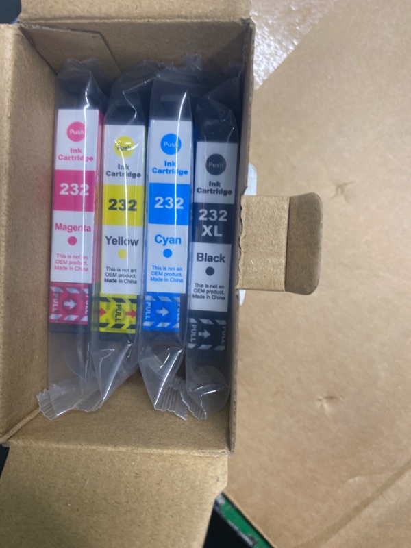 Photo 3 of 232XL Remanufactured for Epson 232 Ink Cartridges 232XL T232 XL for Epson XP-4200 XP-4205 Workforce WF-2930 WF-2950 Printer (Black, Cyan, Magenta, Yellow)