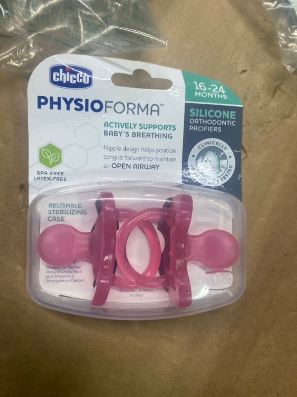 Photo 3 of Chicco Soft Silicone Pacifiers 2-Pack, Pink