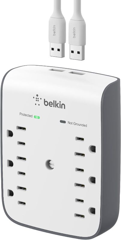 Photo 1 of Belkin SurgePlus USB Wall Mount 900 Joule Surge Protector with 2 USB Ports
