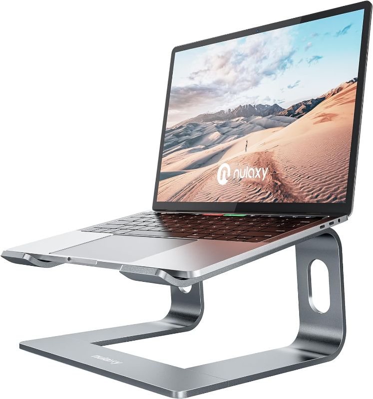 Photo 1 of Nulaxy Laptop Stand, Detachable Ergonomic Laptop Mount Computer Stand for Desk, Aluminum Laptop Riser Notebook Stand Compatible with MacBook, Dell XPS, All 10-16" Laptops - Gray