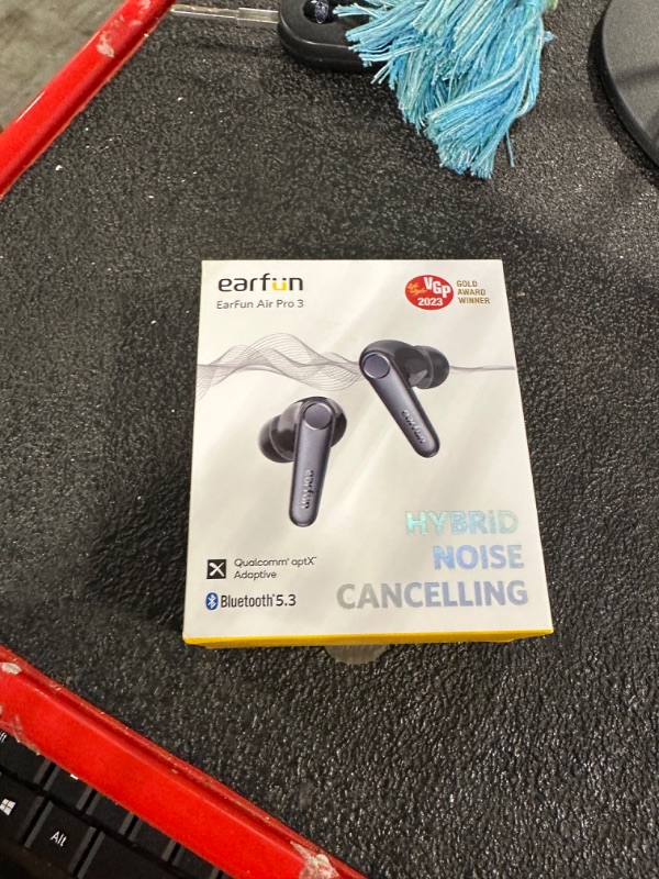 Photo 1 of EarFun Air Pro 3 Noise Cancelling Wireless Earbuds, Qualcomm® aptX™ Adaptive Sound, 6 Mics CVC 8.0 ENC, Bluetooth 5.3 Earbuds, Multipoint Connection, 45H Playtime, App Customize EQ, Wireless Charging